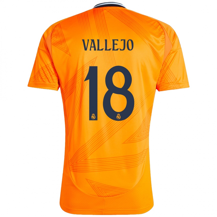 Lapset Jesus Vallejo #18 Oranssi Vieraspaita 2024/25 Lyhythihainen Paita T-Paita