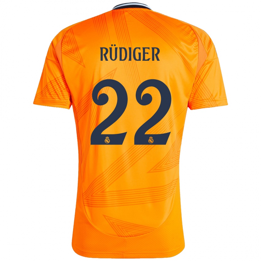 Lapset Antonio Rudiger #22 Oranssi Vieraspaita 2024/25 Lyhythihainen Paita T-Paita