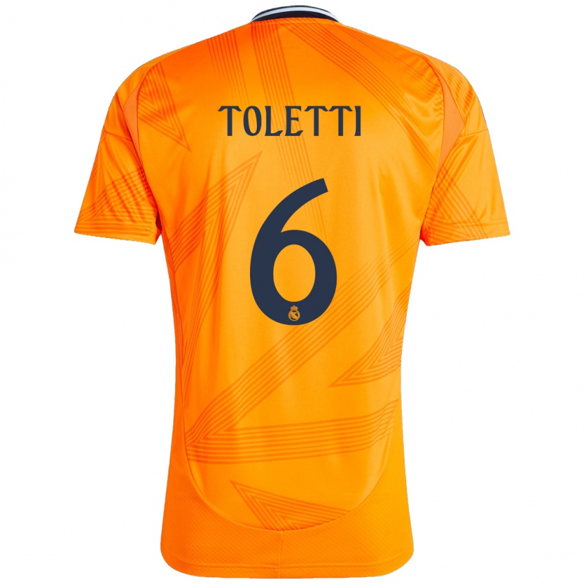 Lapset Sandie Toletti #6 Oranssi Vieraspaita 2024/25 Lyhythihainen Paita T-Paita