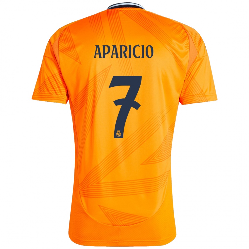 Lapset Esteban Aparicio #7 Oranssi Vieraspaita 2024/25 Lyhythihainen Paita T-Paita