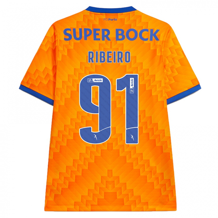 Lapset Gonçalo Ribeiro #91 Oranssi Vieraspaita 2024/25 Lyhythihainen Paita T-Paita