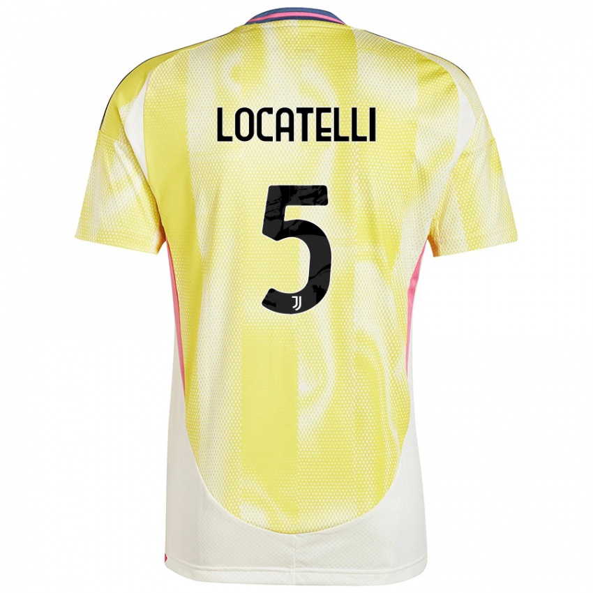 Lapset Manuel Locatelli #5 Auringon Keltainen Vieraspaita 2024/25 Lyhythihainen Paita T-Paita