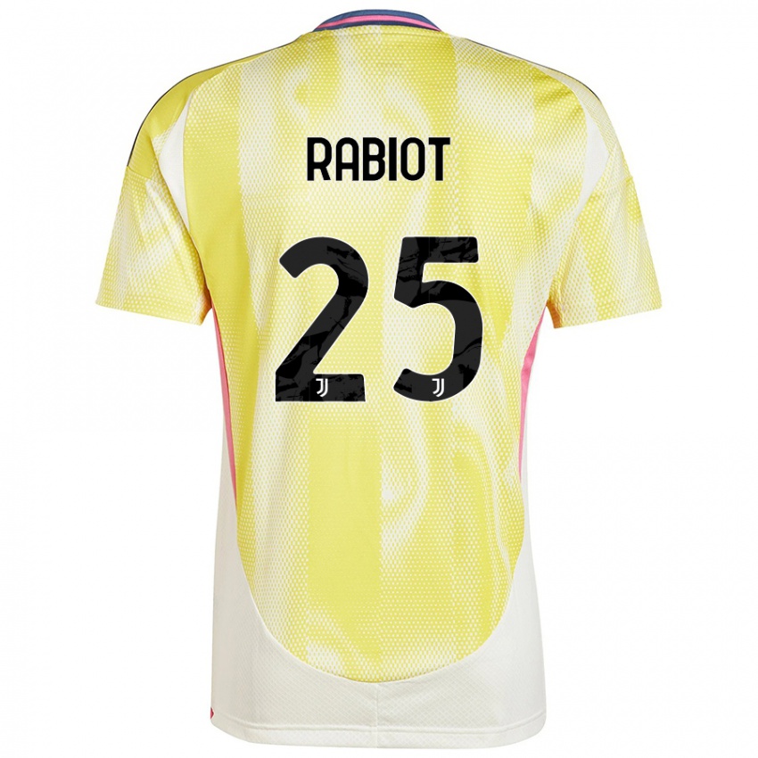 Lapset Adrien Rabiot #25 Auringon Keltainen Vieraspaita 2024/25 Lyhythihainen Paita T-Paita