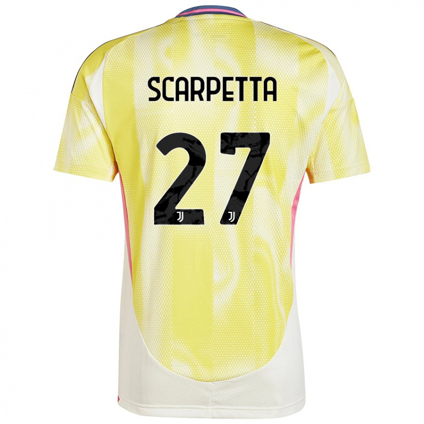 Lapset Jacopo Scarpetta #27 Auringon Keltainen Vieraspaita 2024/25 Lyhythihainen Paita T-Paita