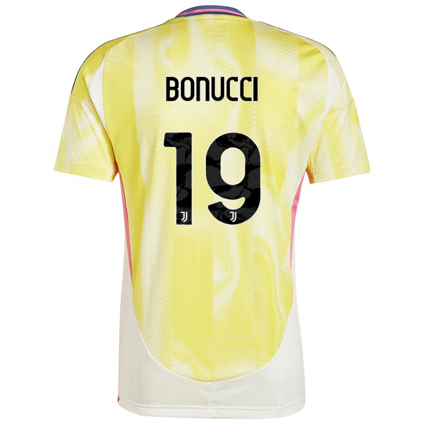 Lapset Leonardo Bonucci #19 Auringon Keltainen Vieraspaita 2024/25 Lyhythihainen Paita T-Paita