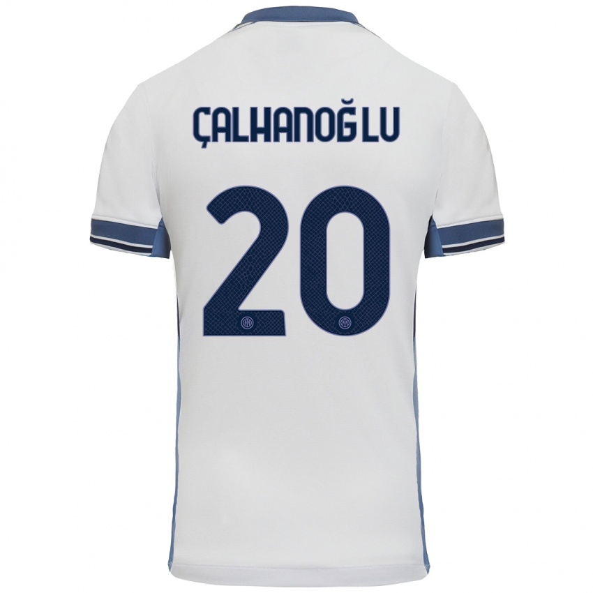 Lapset Hakan Calhanoglu #20 Valkoinen Harmaa Vieraspaita 2024/25 Lyhythihainen Paita T-Paita