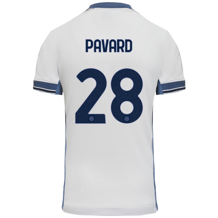 Lapset Benjamin Pavard #28 Valkoinen Harmaa Vieraspaita 2024/25 Lyhythihainen Paita T-Paita