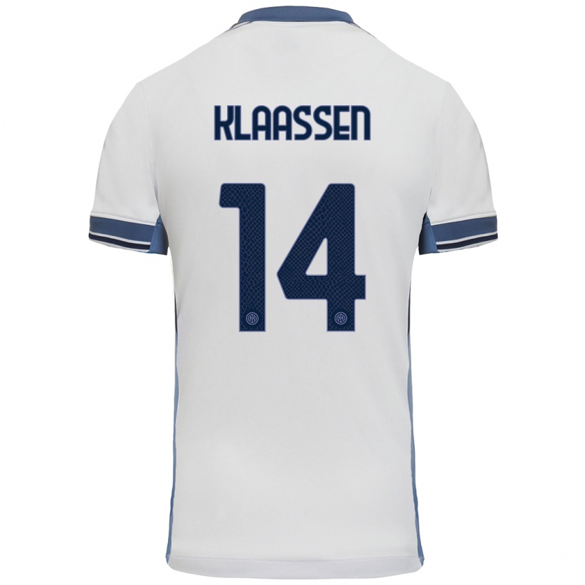 Lapset Davy Klaassen #14 Valkoinen Harmaa Vieraspaita 2024/25 Lyhythihainen Paita T-Paita