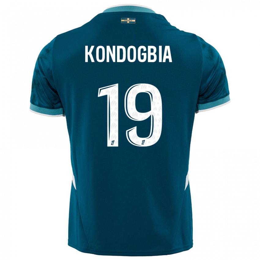 Lapset Geoffrey Kondogbia #19 Turkoosinsininen Vieraspaita 2024/25 Lyhythihainen Paita T-Paita