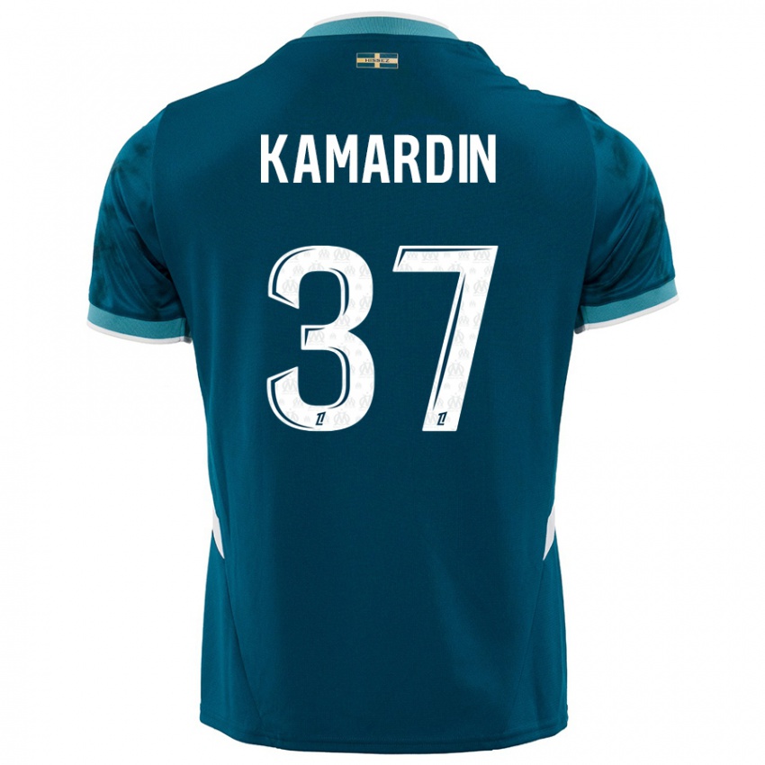 Lapset Aaron Kamardin #37 Turkoosinsininen Vieraspaita 2024/25 Lyhythihainen Paita T-Paita