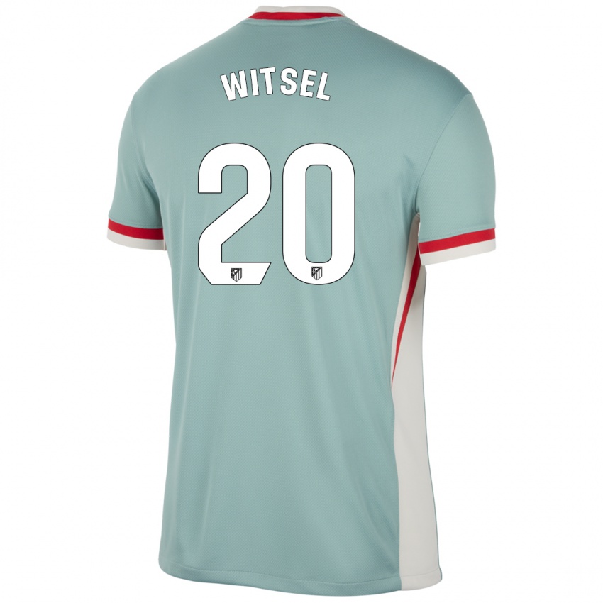 Lapset Axel Witsel #20 Vaalea Beige Sininen Vieraspaita 2024/25 Lyhythihainen Paita T-Paita