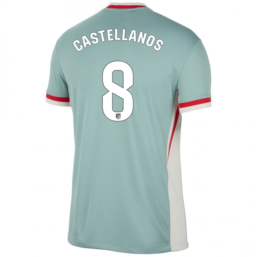 Lapset Jorge Castellanos #8 Vaalea Beige Sininen Vieraspaita 2024/25 Lyhythihainen Paita T-Paita