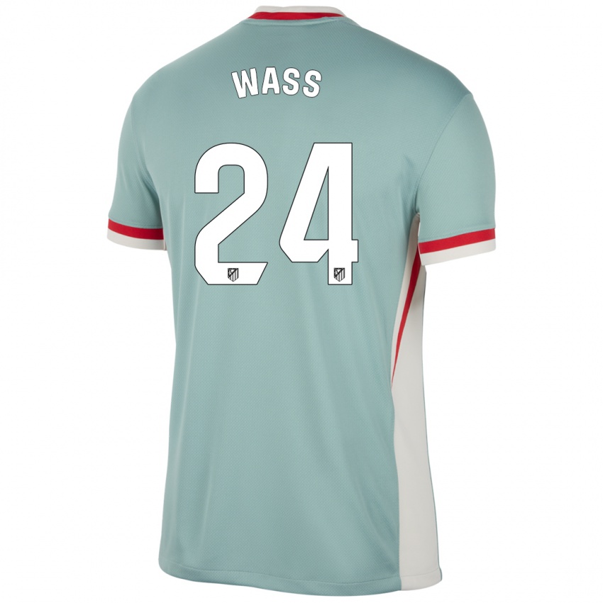 Lapset Daniel Wass #24 Vaalea Beige Sininen Vieraspaita 2024/25 Lyhythihainen Paita T-Paita