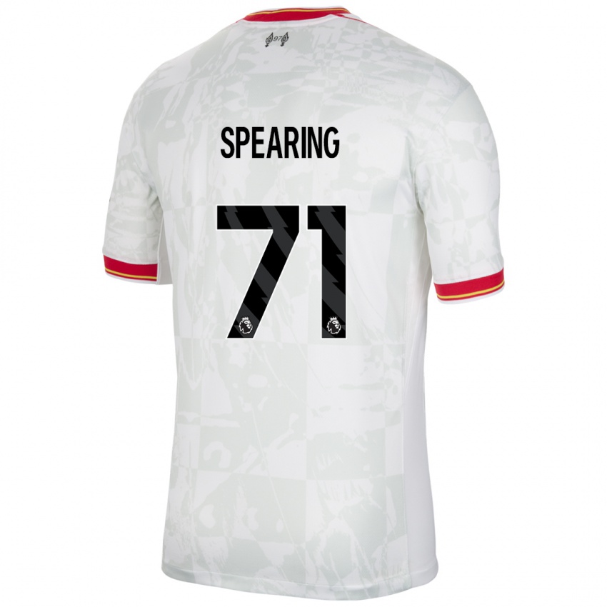 Lapset Jay Spearing #71 Valkoinen Punainen Musta Kolmas Sarja 2024/25 Lyhythihainen Paita T-Paita