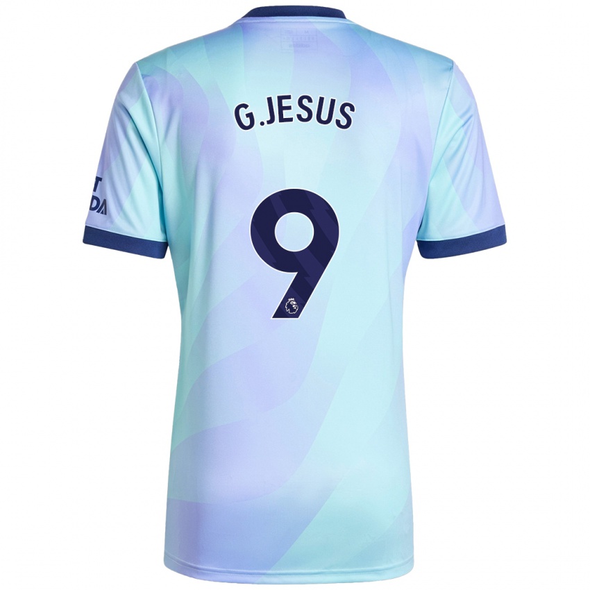 Lapset Gabriel Jesus #9 Aqua Kolmas Sarja 2024/25 Lyhythihainen Paita T-Paita