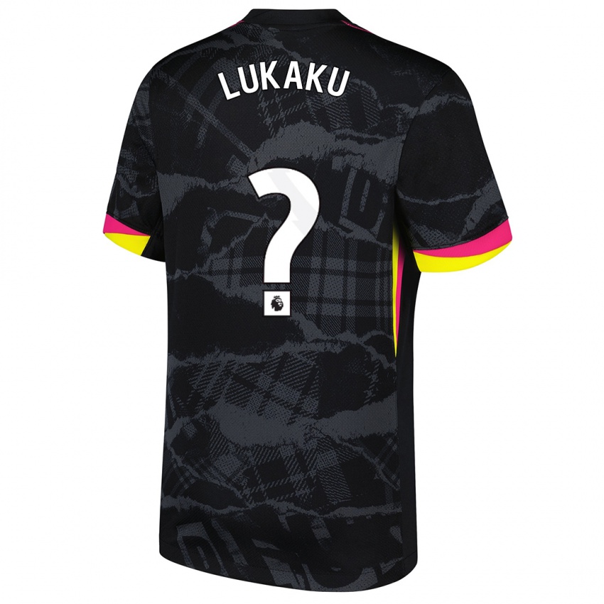 Lapset Romelu Lukaku #0 Musta Pinkki Kolmas Sarja 2024/25 Lyhythihainen Paita T-Paita