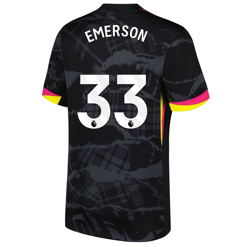 Lapset Emerson #33 Musta Pinkki Kolmas Sarja 2024/25 Lyhythihainen Paita T-Paita