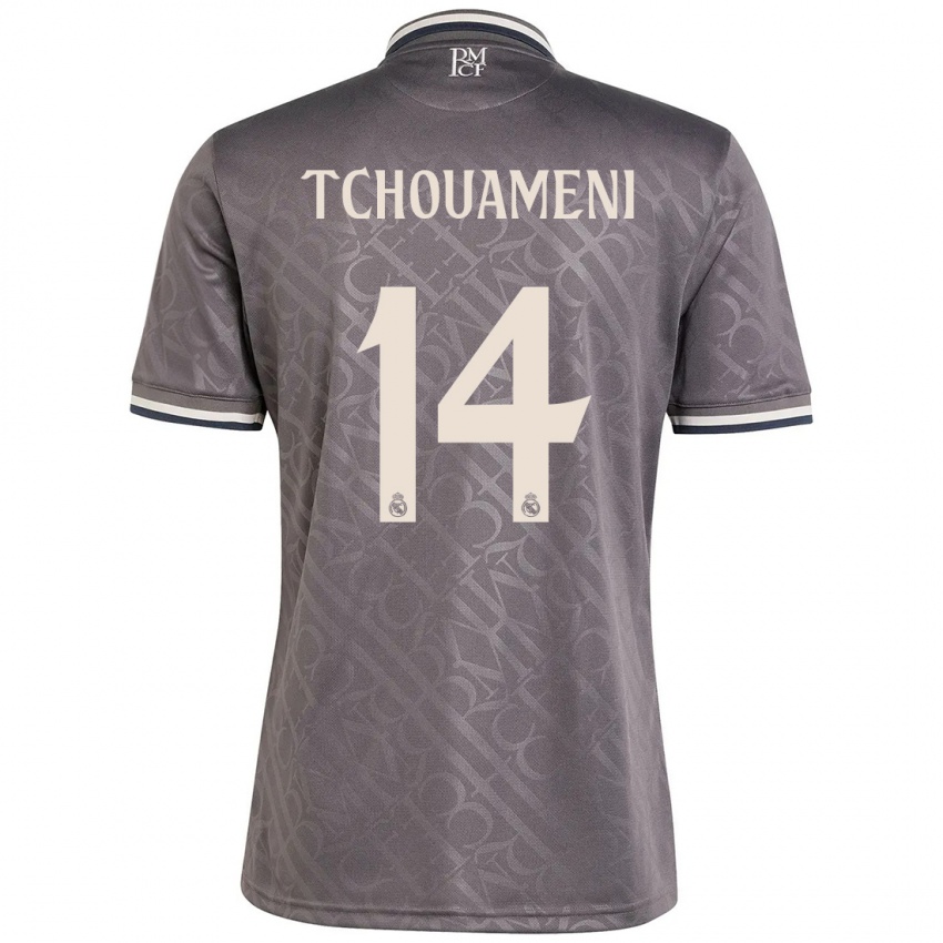 Lapset Aurelien Tchouameni #14 Puuhiili Kolmas Sarja 2024/25 Lyhythihainen Paita T-Paita