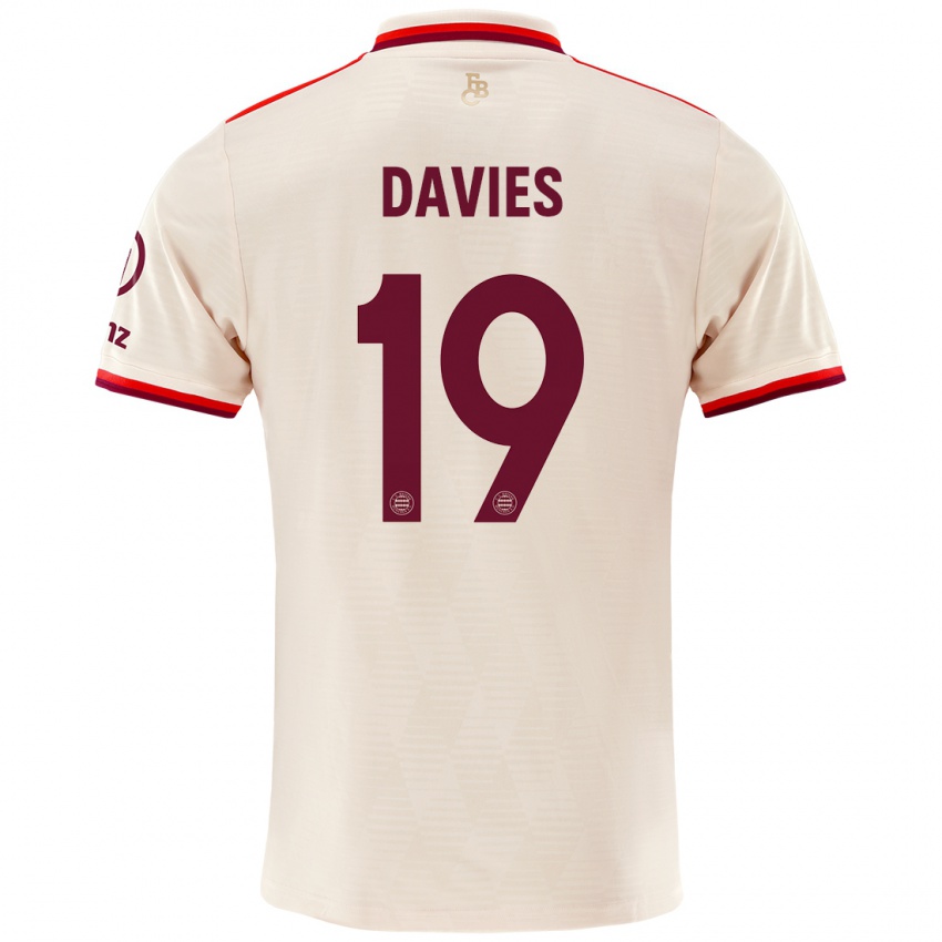 Lapset Alphonso Davies #19 Liinavaatteet Kolmas Sarja 2024/25 Lyhythihainen Paita T-Paita