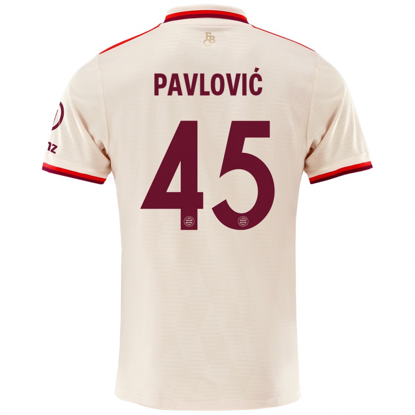 Lapset Aleksandar Pavlovic #45 Liinavaatteet Kolmas Sarja 2024/25 Lyhythihainen Paita T-Paita