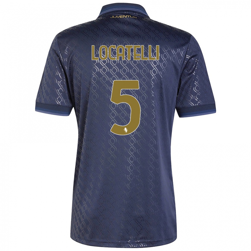 Lapset Manuel Locatelli #5 Tummansininen Kolmas Sarja 2024/25 Lyhythihainen Paita T-Paita