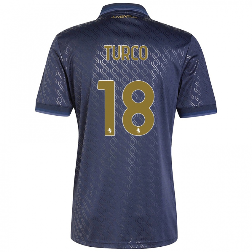 Lapset Nicolo Turco #18 Tummansininen Kolmas Sarja 2024/25 Lyhythihainen Paita T-Paita