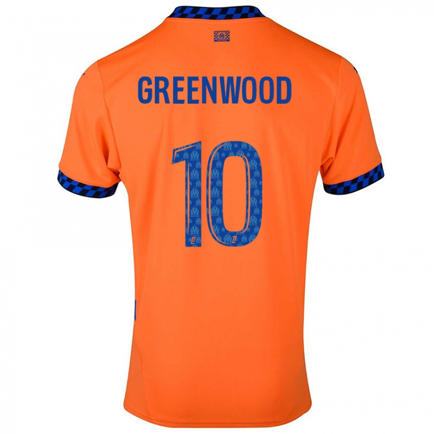 Lapset Mason Greenwood #10 Oranssi Tummansininen Kolmas Sarja 2024/25 Lyhythihainen Paita T-Paita