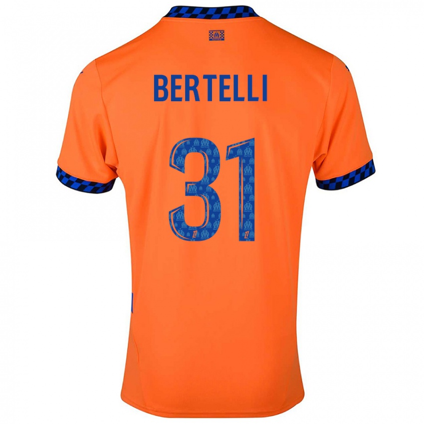 Lapset Ugo Bertelli #31 Oranssi Tummansininen Kolmas Sarja 2024/25 Lyhythihainen Paita T-Paita