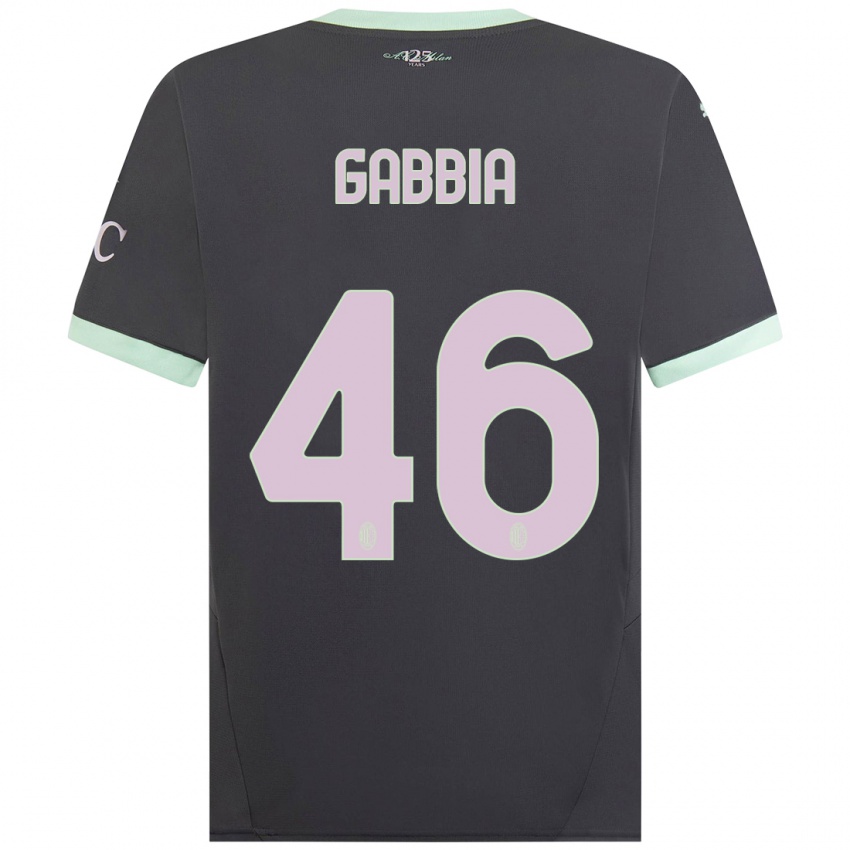 Lapset Matteo Gabbia #46 Harmaa Kolmas Sarja 2024/25 Lyhythihainen Paita T-Paita