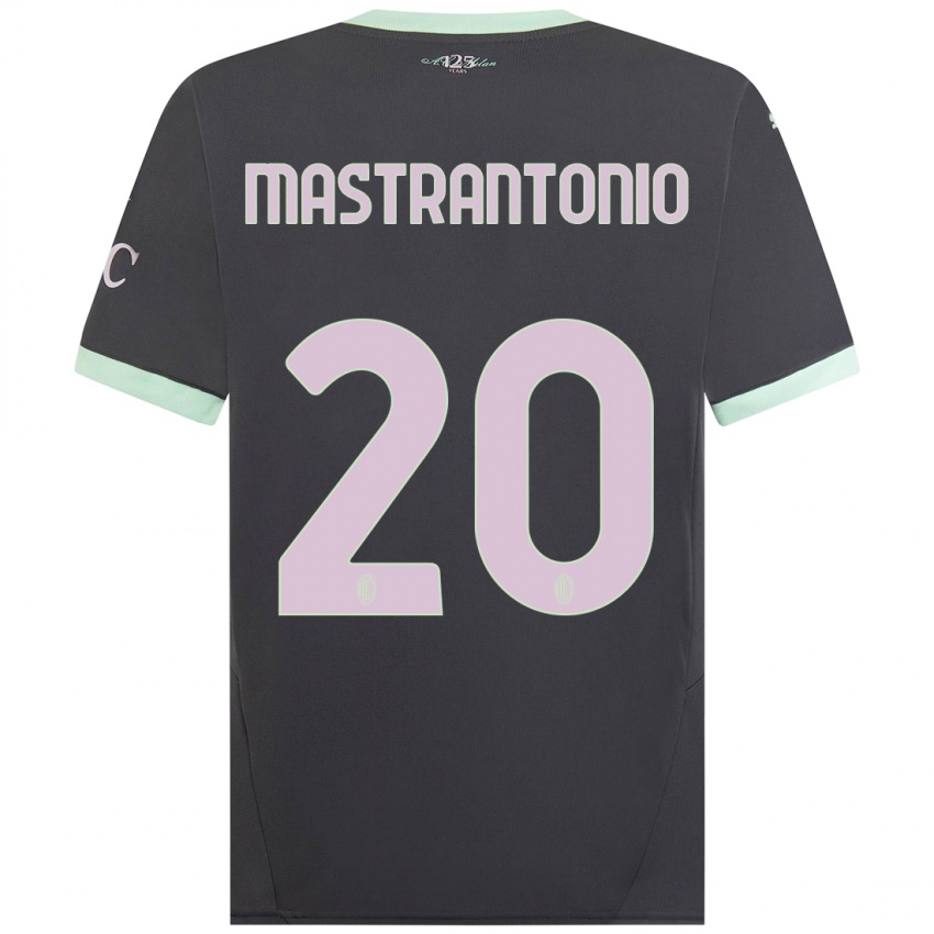 Lapset Davide Mastrantonio #20 Harmaa Kolmas Sarja 2024/25 Lyhythihainen Paita T-Paita