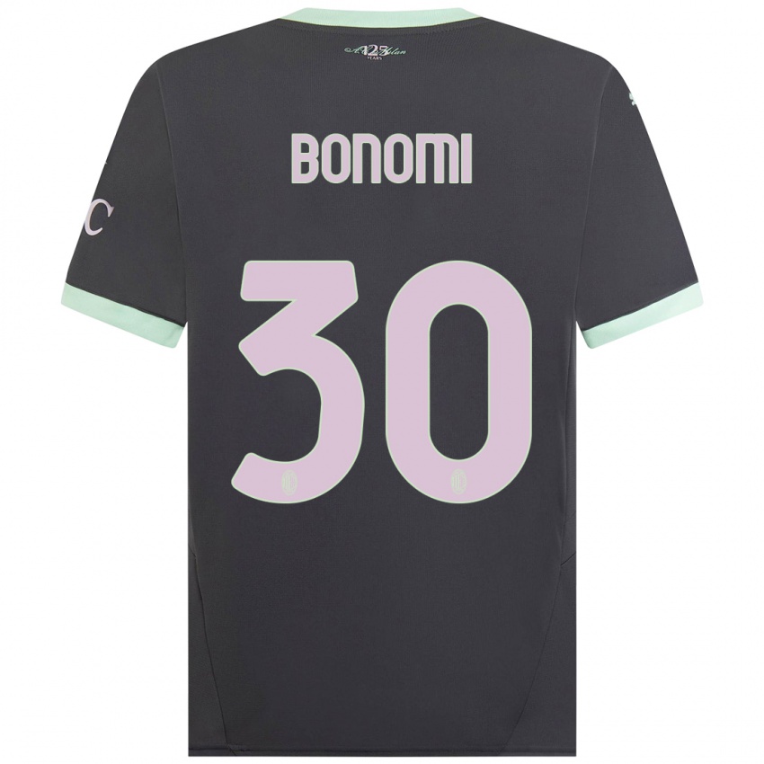 Lapset Alessandro Bonomi #30 Harmaa Kolmas Sarja 2024/25 Lyhythihainen Paita T-Paita