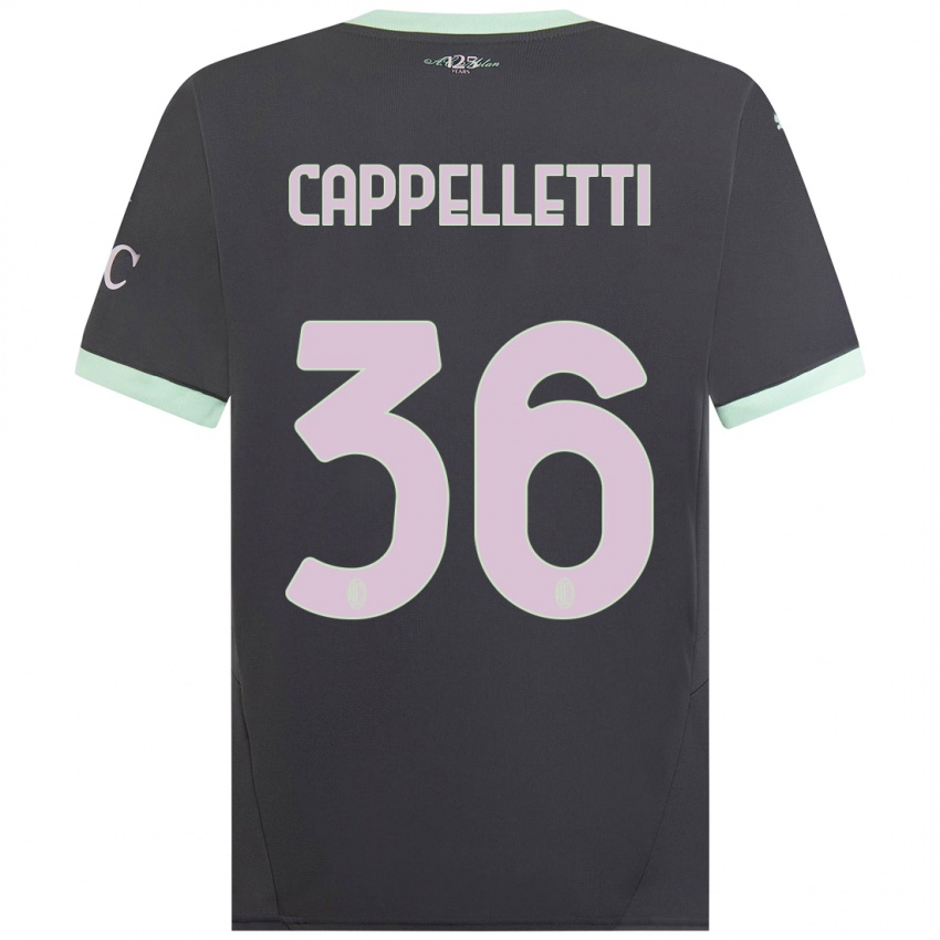 Lapset Mattia Cappelletti #36 Harmaa Kolmas Sarja 2024/25 Lyhythihainen Paita T-Paita