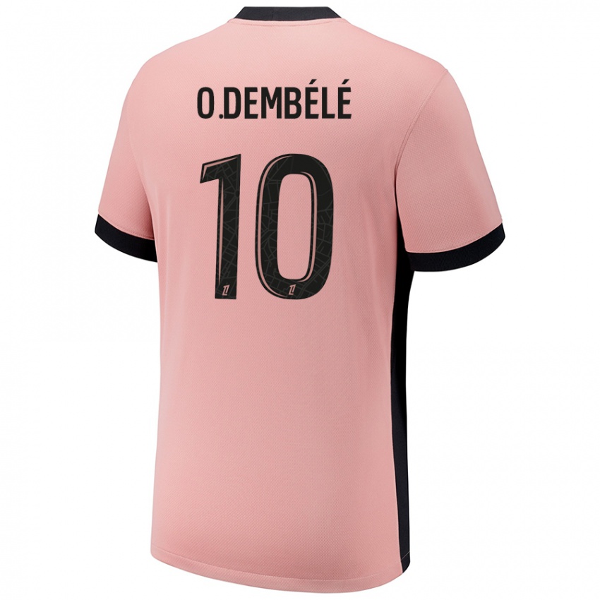 Lapset Ousmane Dembele #10 Ruosteen Pinkki Kolmas Sarja 2024/25 Lyhythihainen Paita T-Paita