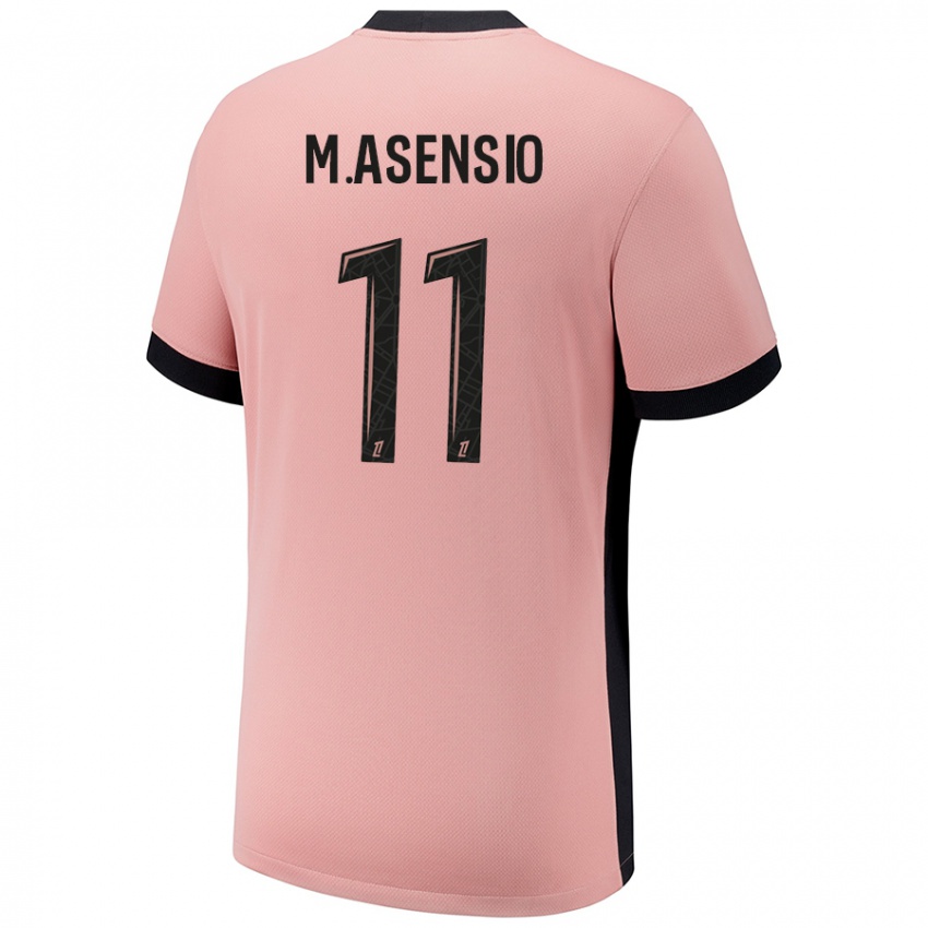 Lapset Marco Asensio #11 Ruosteen Pinkki Kolmas Sarja 2024/25 Lyhythihainen Paita T-Paita