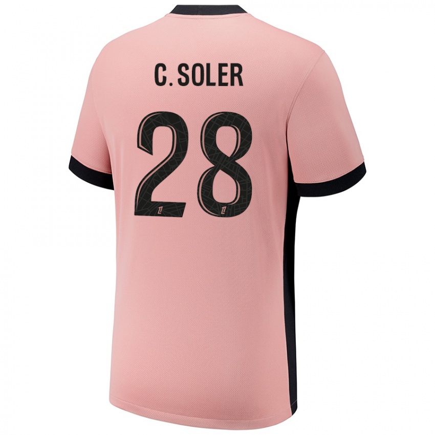 Lapset Carlos Soler #28 Ruosteen Pinkki Kolmas Sarja 2024/25 Lyhythihainen Paita T-Paita