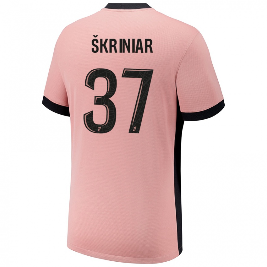 Lapset Milan Skriniar #37 Ruosteen Pinkki Kolmas Sarja 2024/25 Lyhythihainen Paita T-Paita