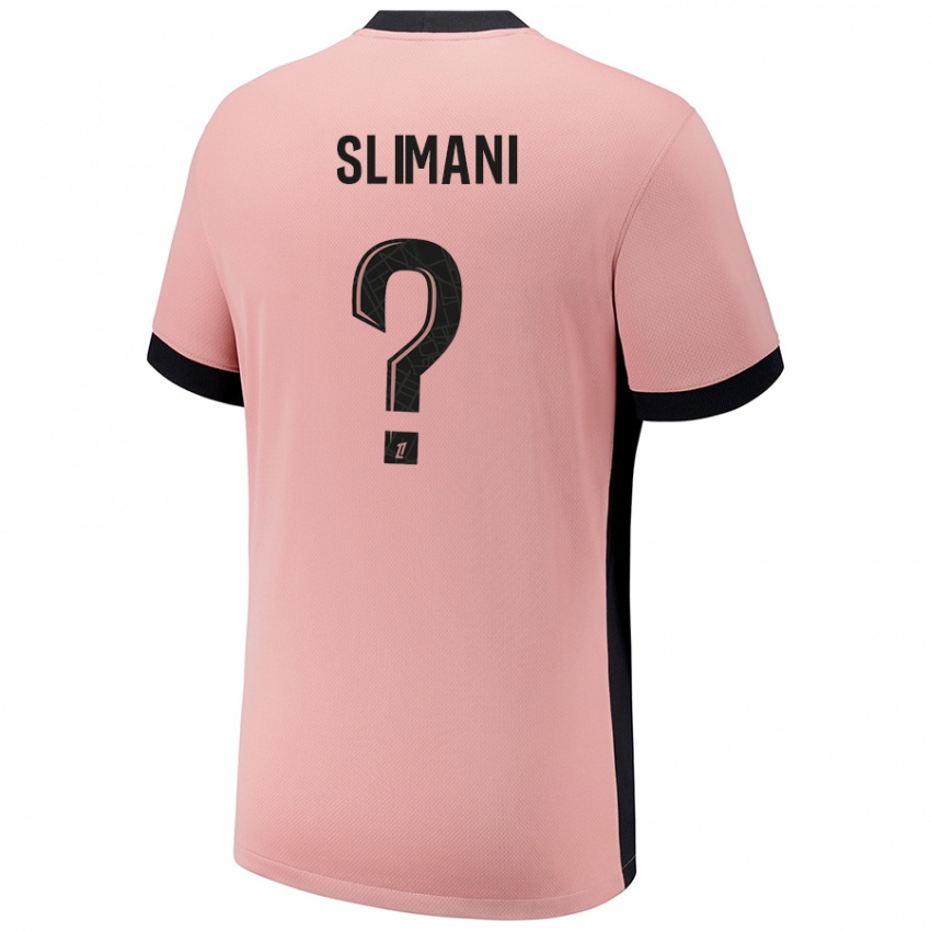 Lapset Yacine Slimani #0 Ruosteen Pinkki Kolmas Sarja 2024/25 Lyhythihainen Paita T-Paita