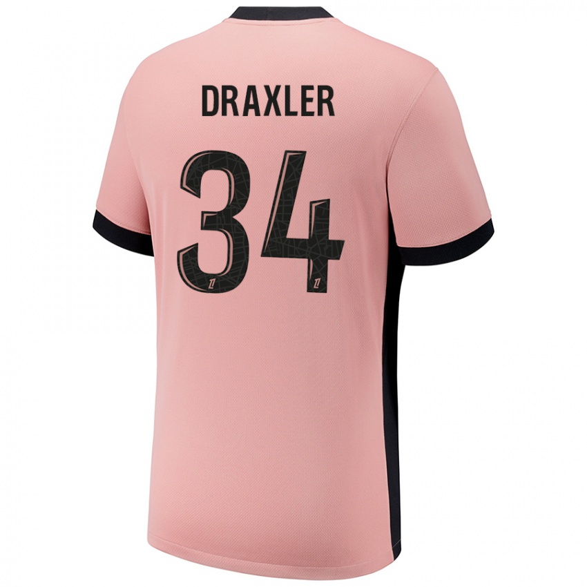 Lapset Julian Draxler #34 Ruosteen Pinkki Kolmas Sarja 2024/25 Lyhythihainen Paita T-Paita