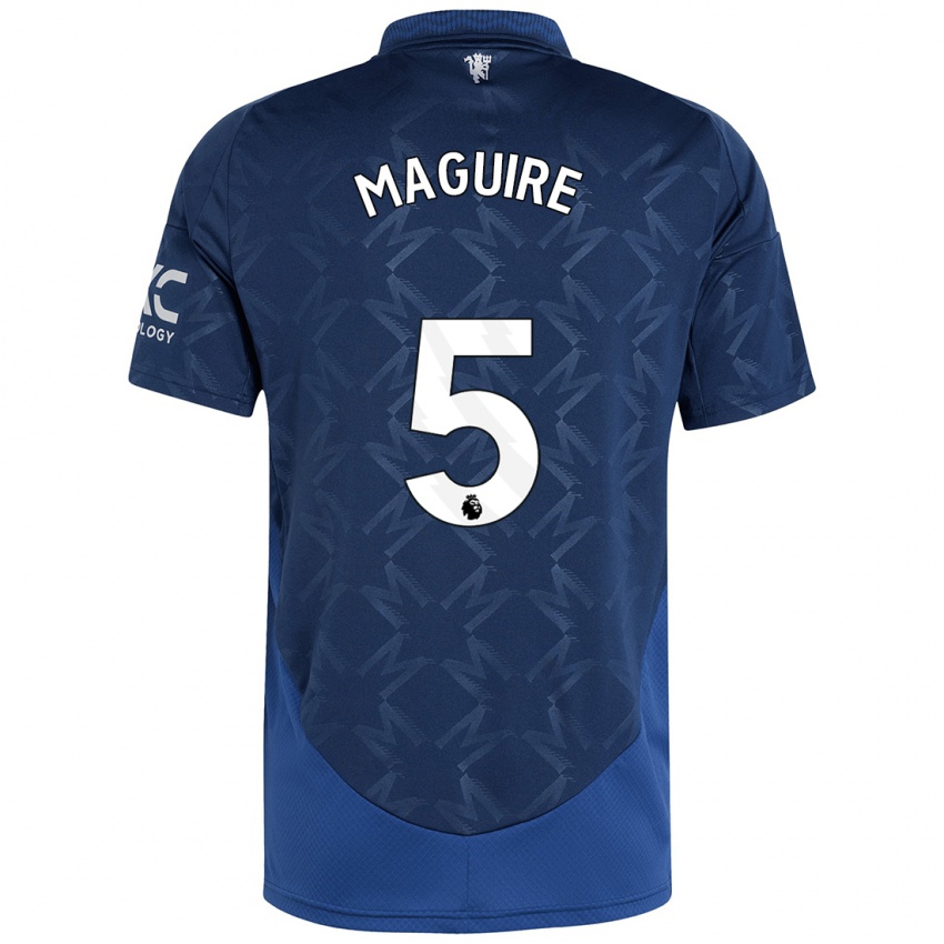 Miesten Harry Maguire #5 Indigo Vieraspaita 2024/25 Lyhythihainen Paita T-Paita