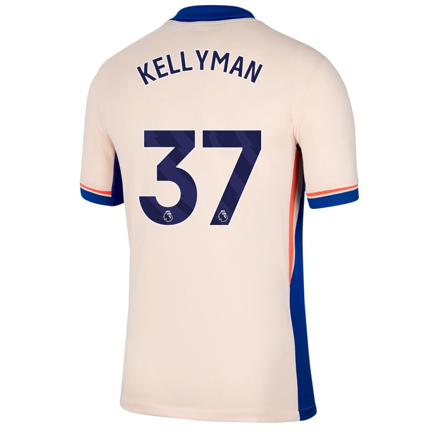 Miesten Omari Kellyman #37 Vaalea Beige Vieraspaita 2024/25 Lyhythihainen Paita T-Paita