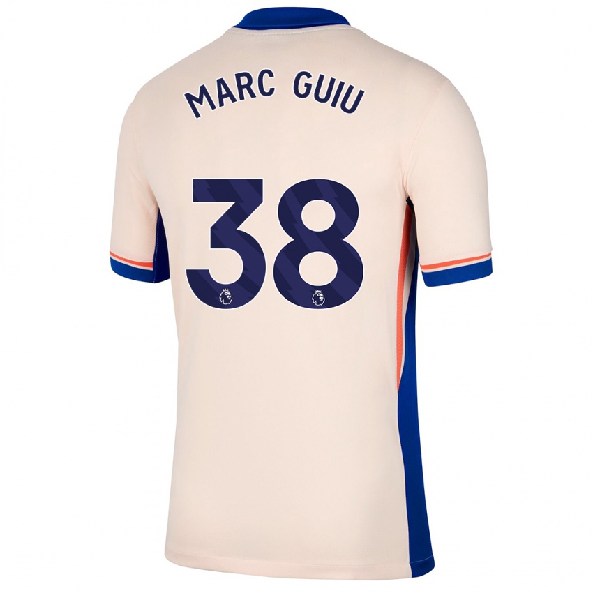 Miesten Marc Guiu #38 Vaalea Beige Vieraspaita 2024/25 Lyhythihainen Paita T-Paita