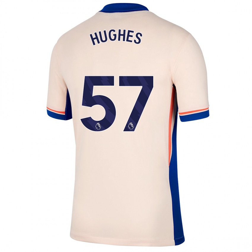 Miesten Brodi Hughes #57 Vaalea Beige Vieraspaita 2024/25 Lyhythihainen Paita T-Paita