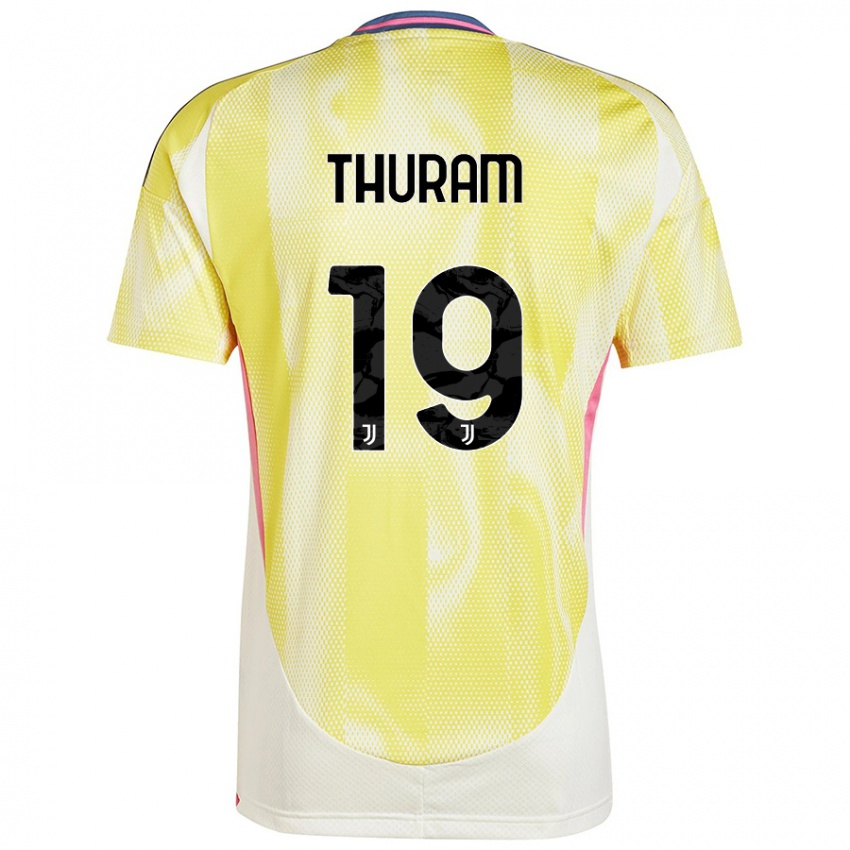 Miesten Khéphren Thuram #19 Auringon Keltainen Vieraspaita 2024/25 Lyhythihainen Paita T-Paita