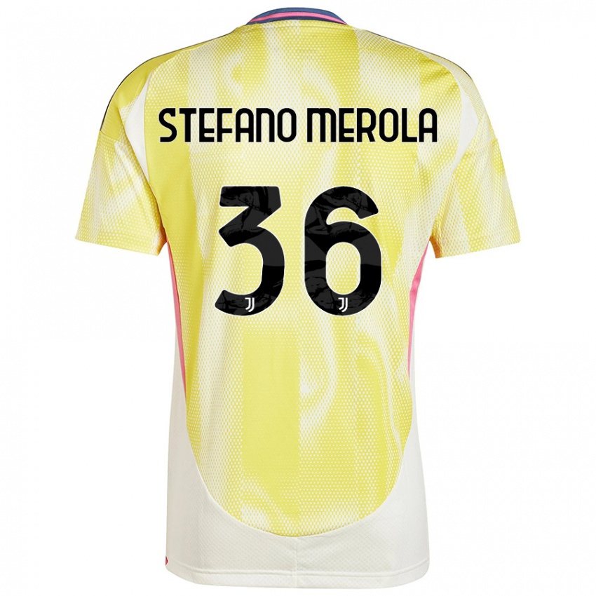 Miesten Antonio Stefano Merola #36 Auringon Keltainen Vieraspaita 2024/25 Lyhythihainen Paita T-Paita