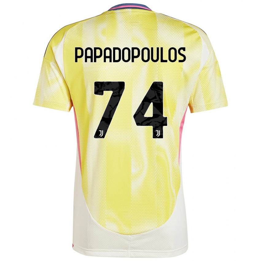 Miesten Christos Papadopoulos #74 Auringon Keltainen Vieraspaita 2024/25 Lyhythihainen Paita T-Paita