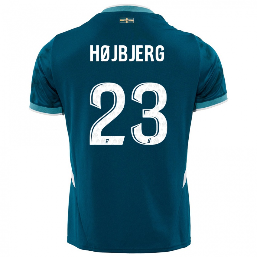 Miesten Pierre Emile Hojbjerg #23 Turkoosinsininen Vieraspaita 2024/25 Lyhythihainen Paita T-Paita