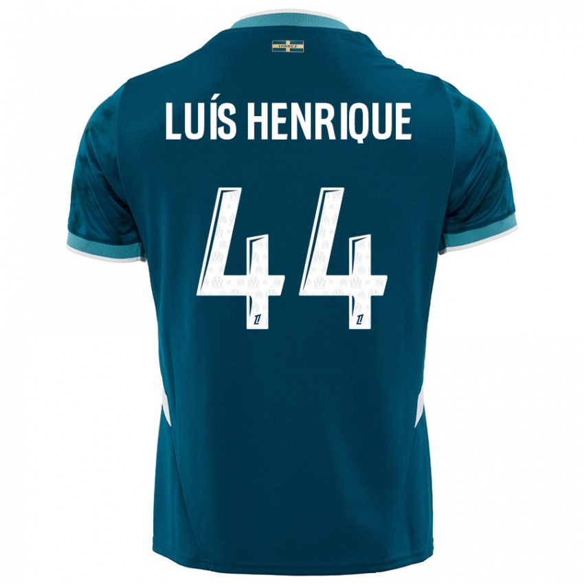 Miesten Luis Henrique #44 Turkoosinsininen Vieraspaita 2024/25 Lyhythihainen Paita T-Paita