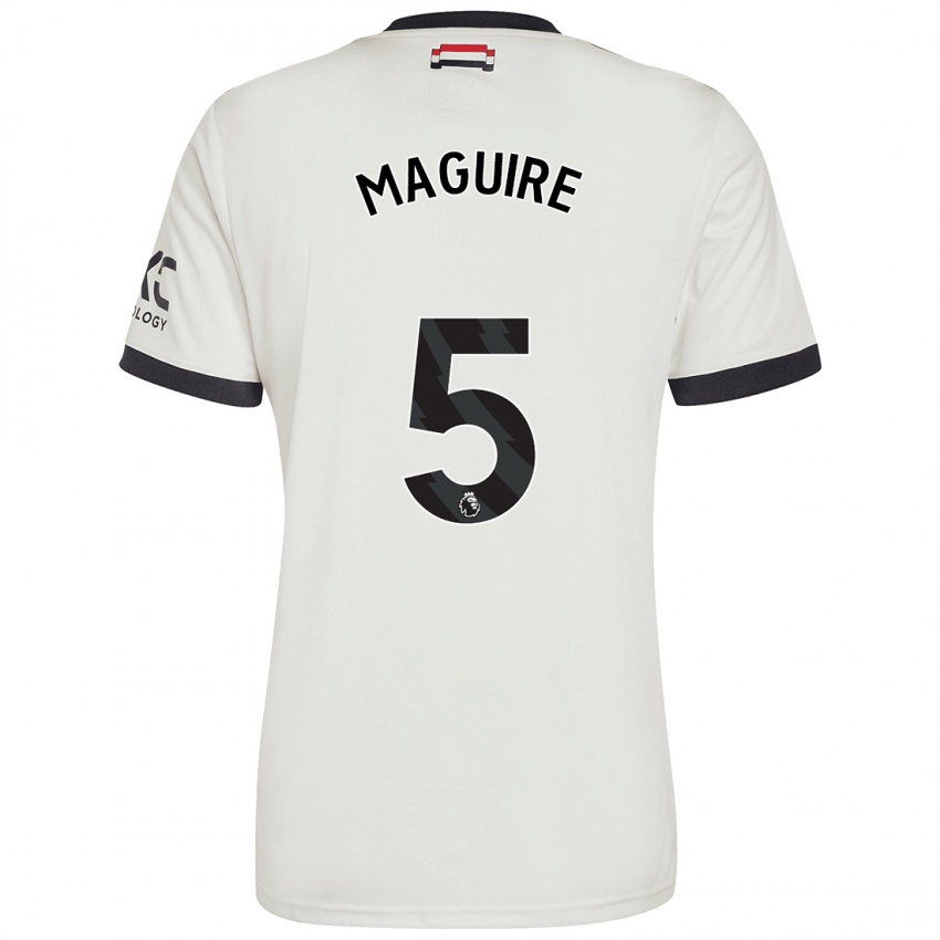 Miesten Harry Maguire #5 Luonnonvalkoinen Kolmas Sarja 2024/25 Lyhythihainen Paita T-Paita