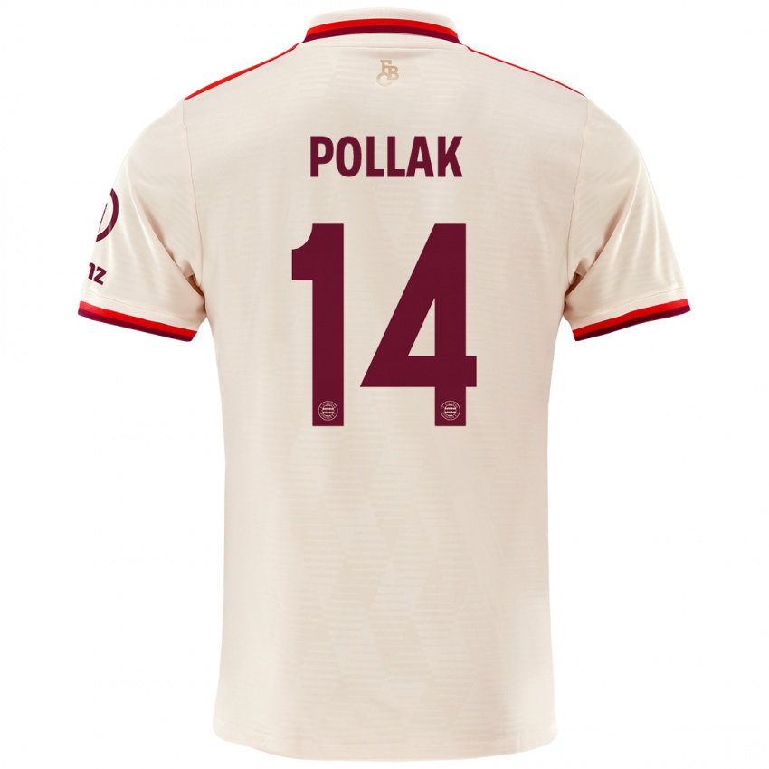 Miesten Florian Pollak #14 Liinavaatteet Kolmas Sarja 2024/25 Lyhythihainen Paita T-Paita