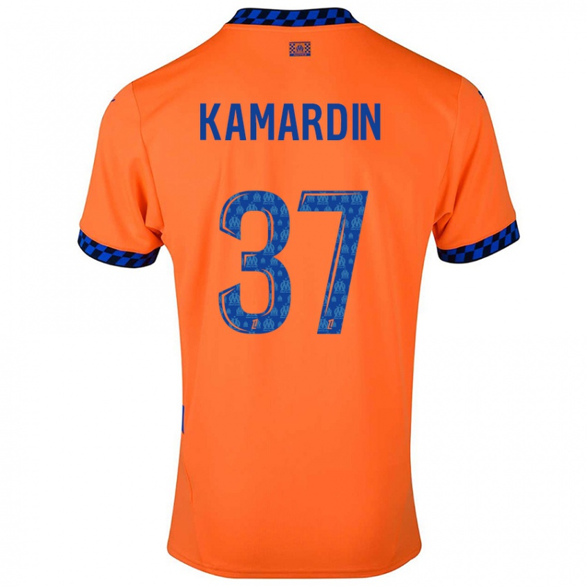 Miesten Aaron Kamardin #37 Oranssi Tummansininen Kolmas Sarja 2024/25 Lyhythihainen Paita T-Paita